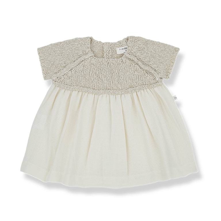 1+ IN THE FAMILY SS4 - 1+ IN THE FAMILY VIOLA DRESS + BLOOMER K - NATURAL