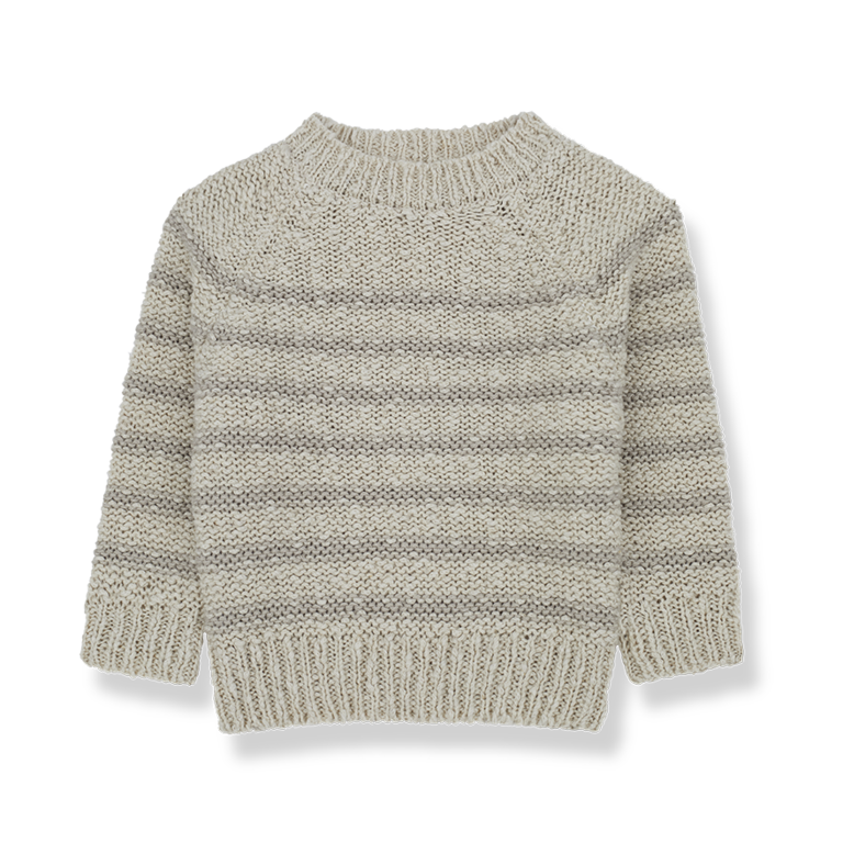 1+ IN THE FAMILY SS4 - 1+ IN THE FAMILY DANTE SWEATER - BEIGE