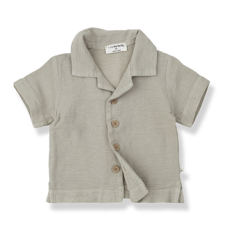 1+ IN THE FAMILY SS4 - 1+ IN THE FAMILY DAVID SHIRT - BEIGE