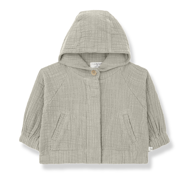 1+ IN THE FAMILY SS4 - 1+ IN THE FAMILY GENNARO HOOD JACKET - BEIGE