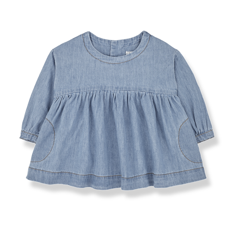 1+ IN THE FAMILY SS4 - 1+ IN THE FAMILY GABRIELLA DRESS - DENIM