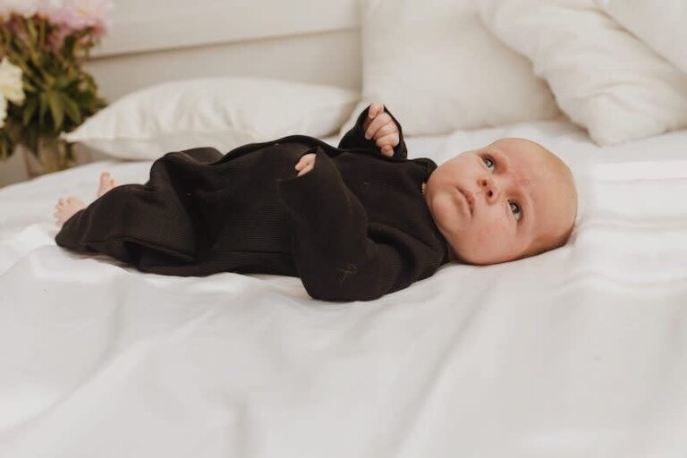 A BASIC BRAND A BASIC BRAND BABY RIB ROMPER - BLACK