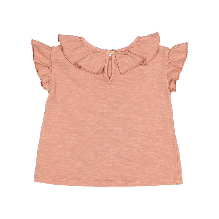 BUHO SS4 - BUHO BB FRILL COLLAR T-SHIRT - ROSE CLAY