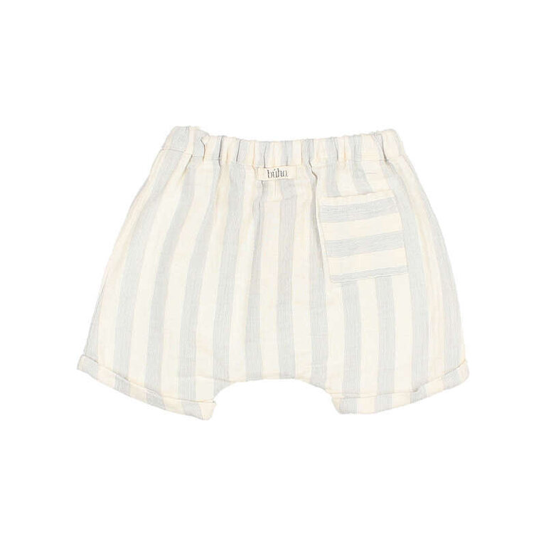 BUHO SS4 - BUHO BB STRIPES SHORTS - SKY GREY