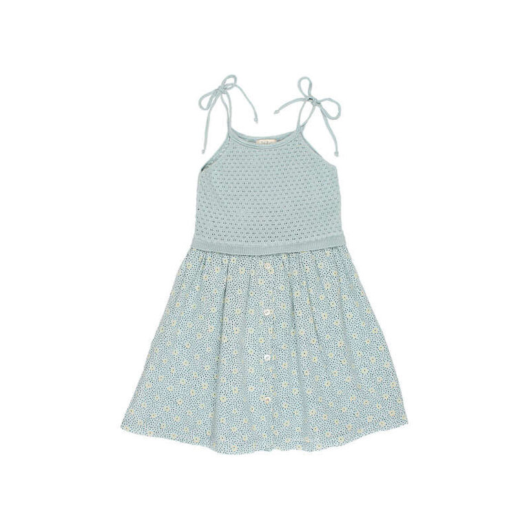 BUHO SS4 - BUHO FLOWER DOTS DRESS - ALMOND