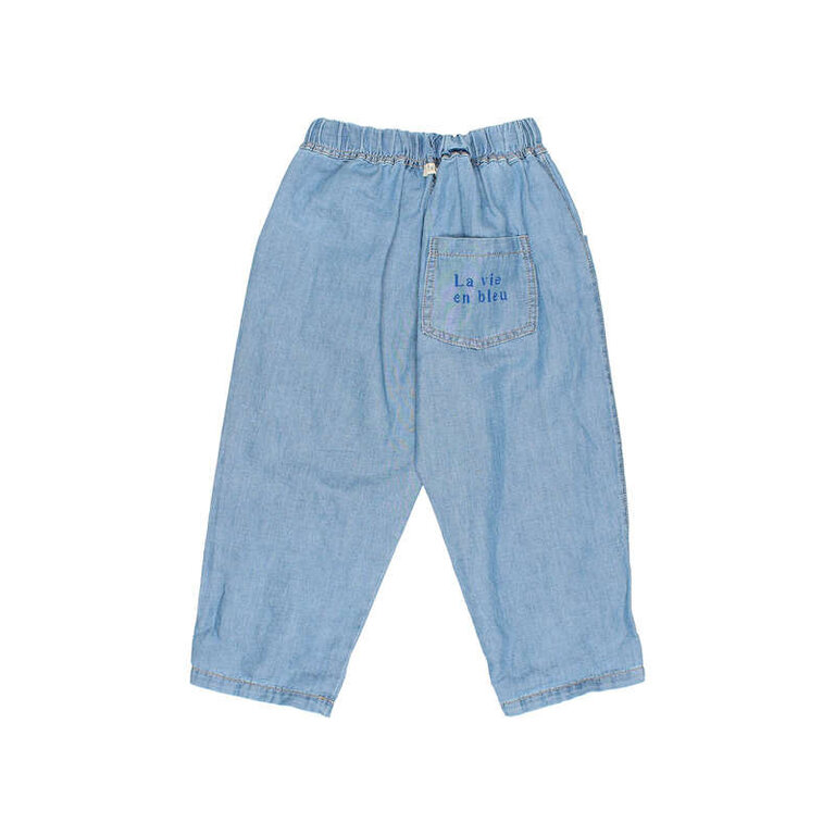 BUHO SS4 - BUHO DENIM LINEN PANTS - WASHED DENIM