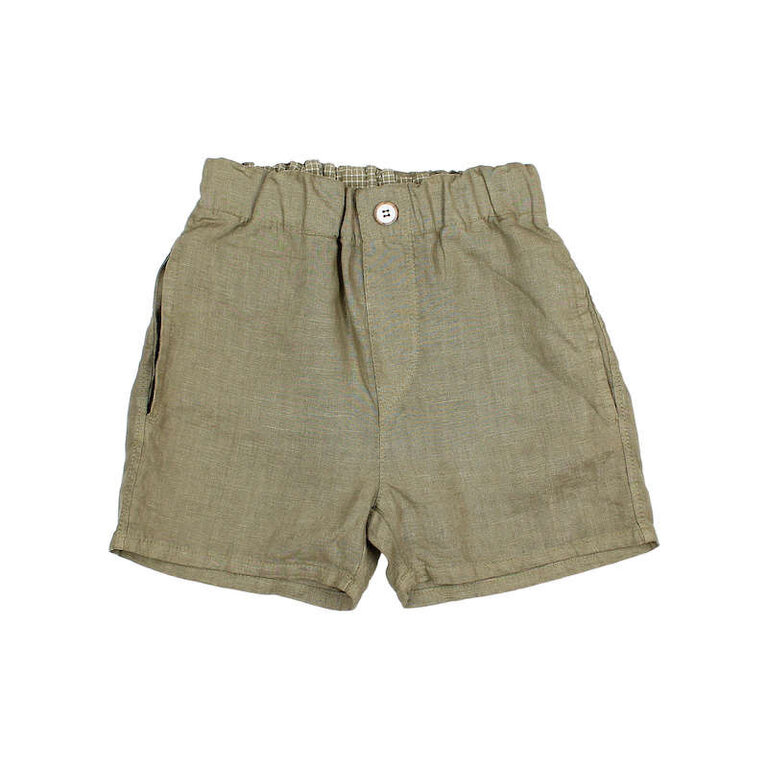 BUHO SS4 - BUHO LINEN BERMUDA - KAKI