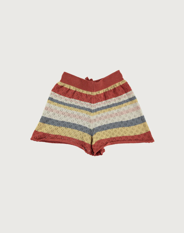 COCO AU LAIT SS4 - COCO AU LAIT OPENWORK STRIPES SHORTS