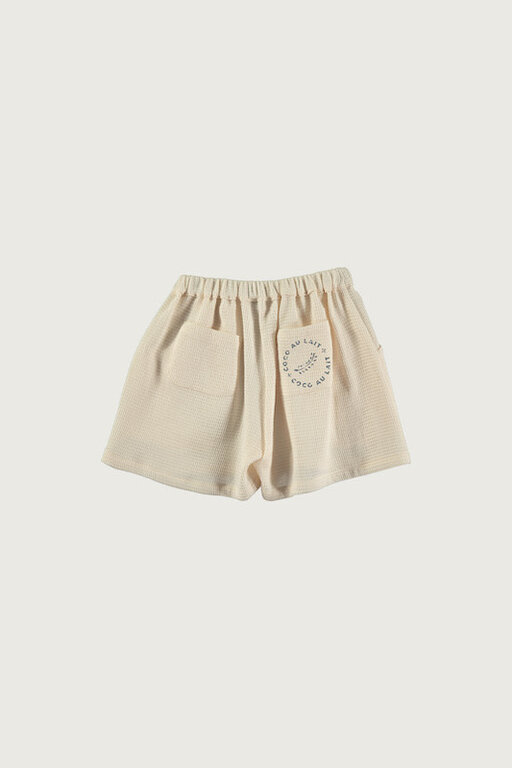 COCO AU LAIT SS4 - COCO AU LAIT WAFLE SHORTS - NUDE