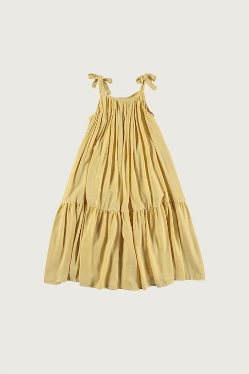 COCO AU LAIT SS4 - COCO AU LAIT POPLIN VISCOSE DRESS - YELLOW