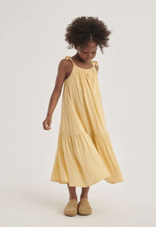 COCO AU LAIT SS4 - COCO AU LAIT POPLIN VISCOSE DRESS - YELLOW