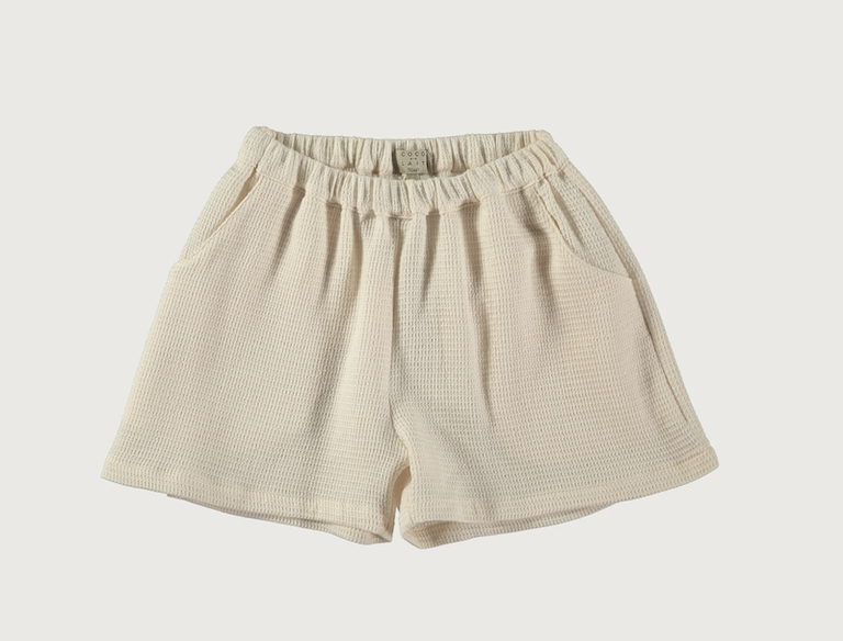 COCO AU LAIT SS4 - COCO AU LAIT WAFLE SHORTS - NUDE