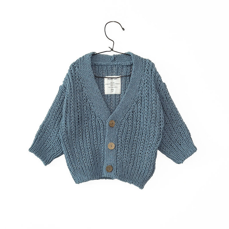 PLAY UP SS4 - PLAY UP KNITTED CARDIGAN BBK - SEA