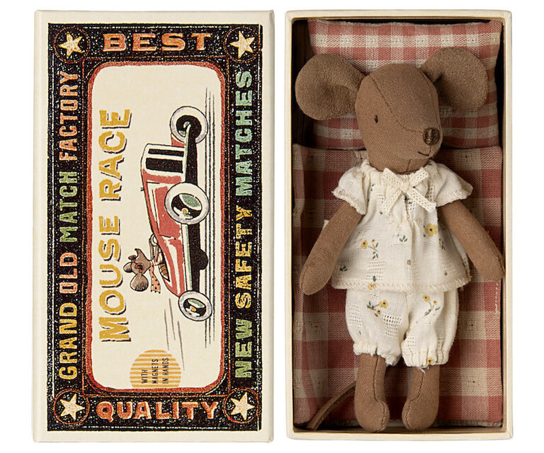MAILEG MAILEG - BIG SISTER MOUSE IN MATCHBOX