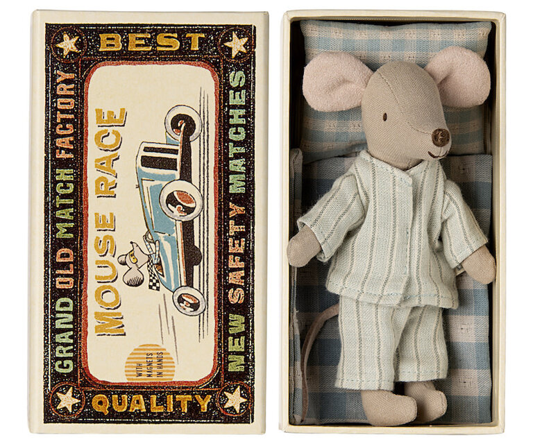 MAILEG MAILEG - BIG BROTHER MOUSE IN MATCHBOX