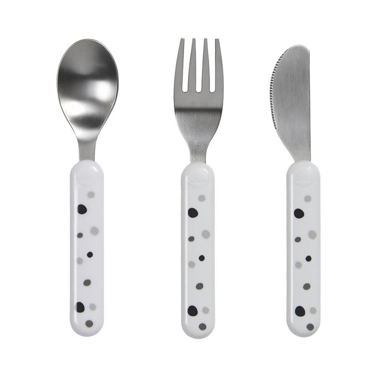 DONE BY DEER DONE BY DEER CUTLERY SET DREAMY DOTS WHITE