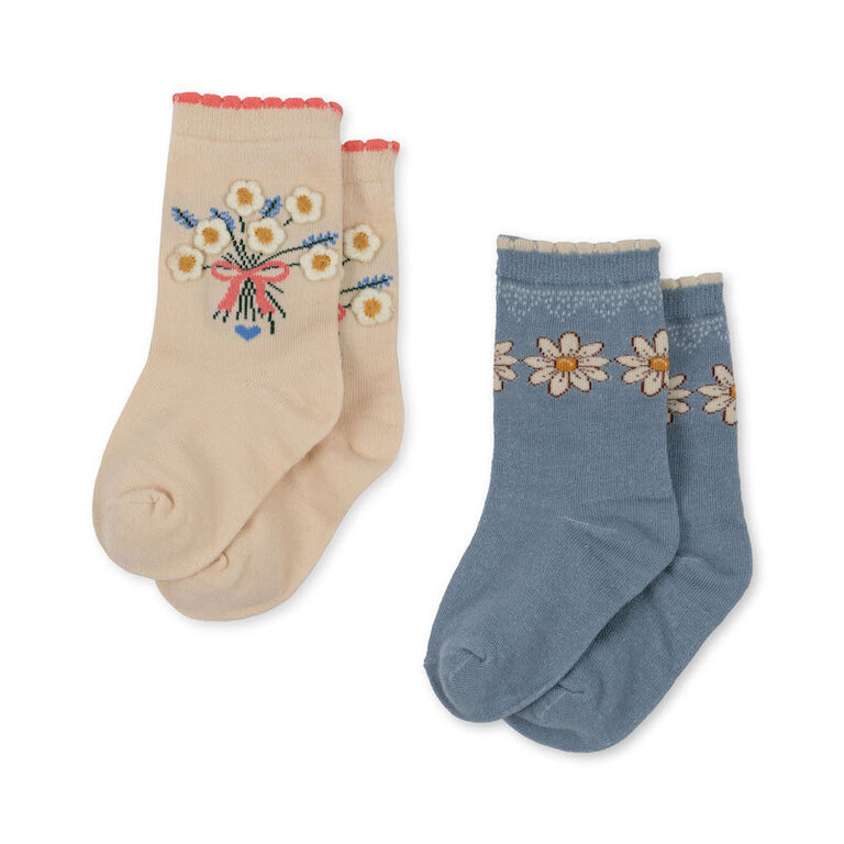 KONGES SLOJD SS4 - KONGES SLOJD 2 PACK DAISY SOCKS K - DAISY MIX