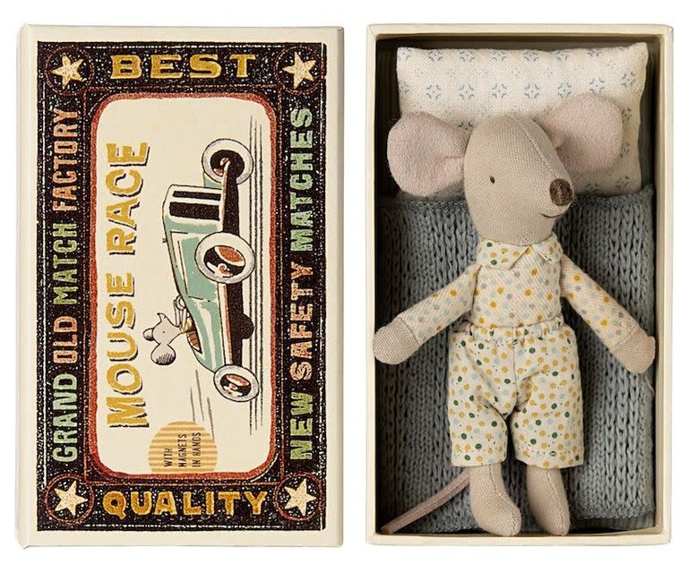 MAILEG MAILEG LITTLE BROTHER MOUSE IN MATCHBOX