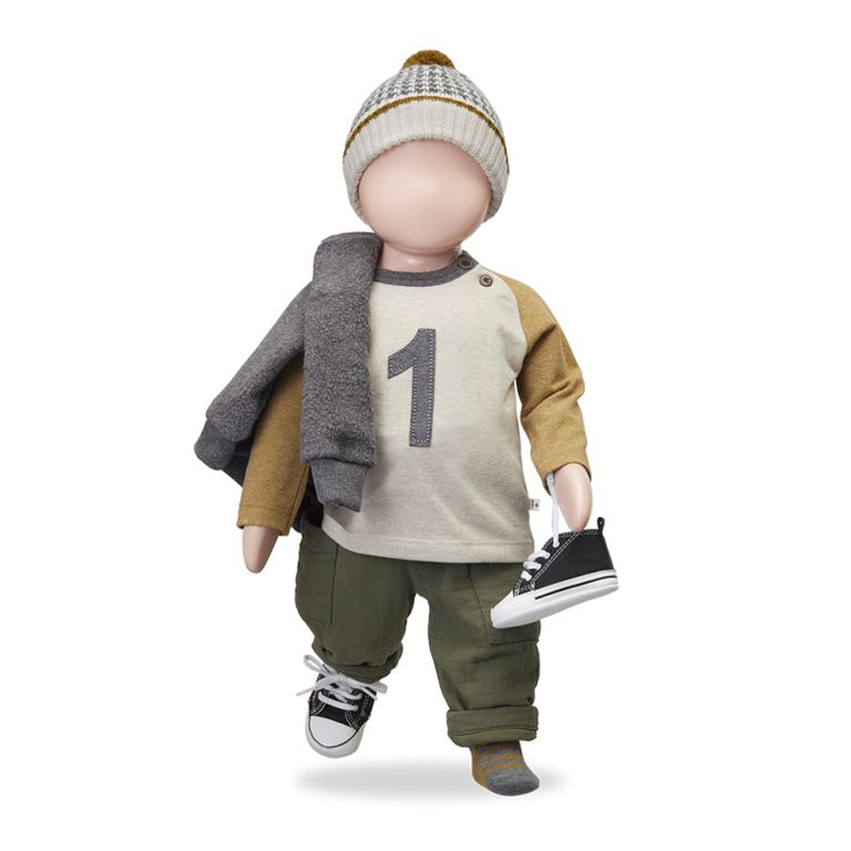 1+ IN THE FAMILY AW4 - 1+ IN THE FAMILY GENAR NUMBER ONE T-SHIRT - OCHRE