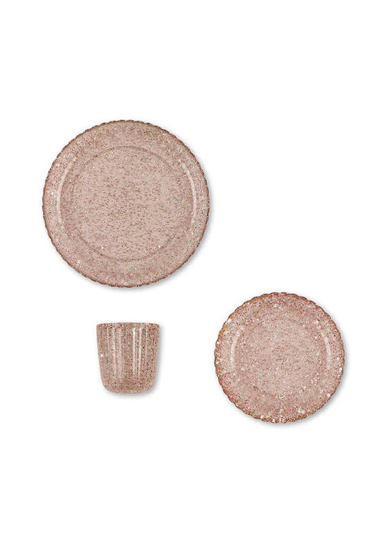 KONGES SLOJD KONGES SLOJD DINNER SET GLITTER - SPARKLING BLUSH