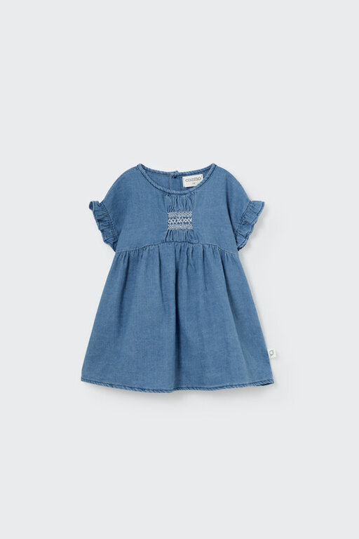 COZMO SS5 - COZMO SARAH TWILL DENIM DRESS - BLUE