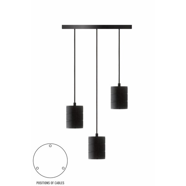 Calex Calex Giant Multi Lampe à suspension - 3 x E40 - Noir