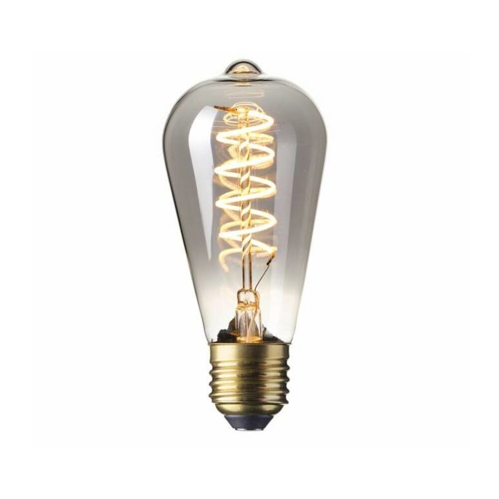 Calex Calex Rustique Ampoule LED Flexible - E27 - 136 Lm - Titane - Lampe Vintage