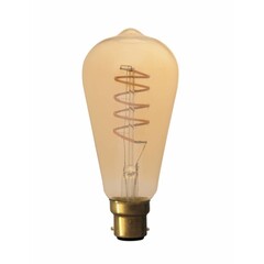 Calex Rustic Ampoule LED Flexible - B22 - 200 Lm - Or - Lampe Vintage