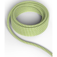 Lampesonline Calex Cable electrique textile - Lime / Blanc