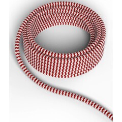 Calex Cable electrique textile - Rouge / Blanc