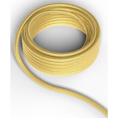 Calex Cable electrique textile - Or Métallisé