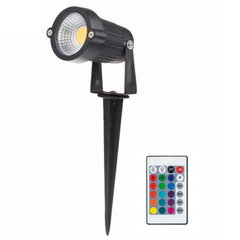 Spot Piquet LED 6W - IP65 - RGB - LED intégré