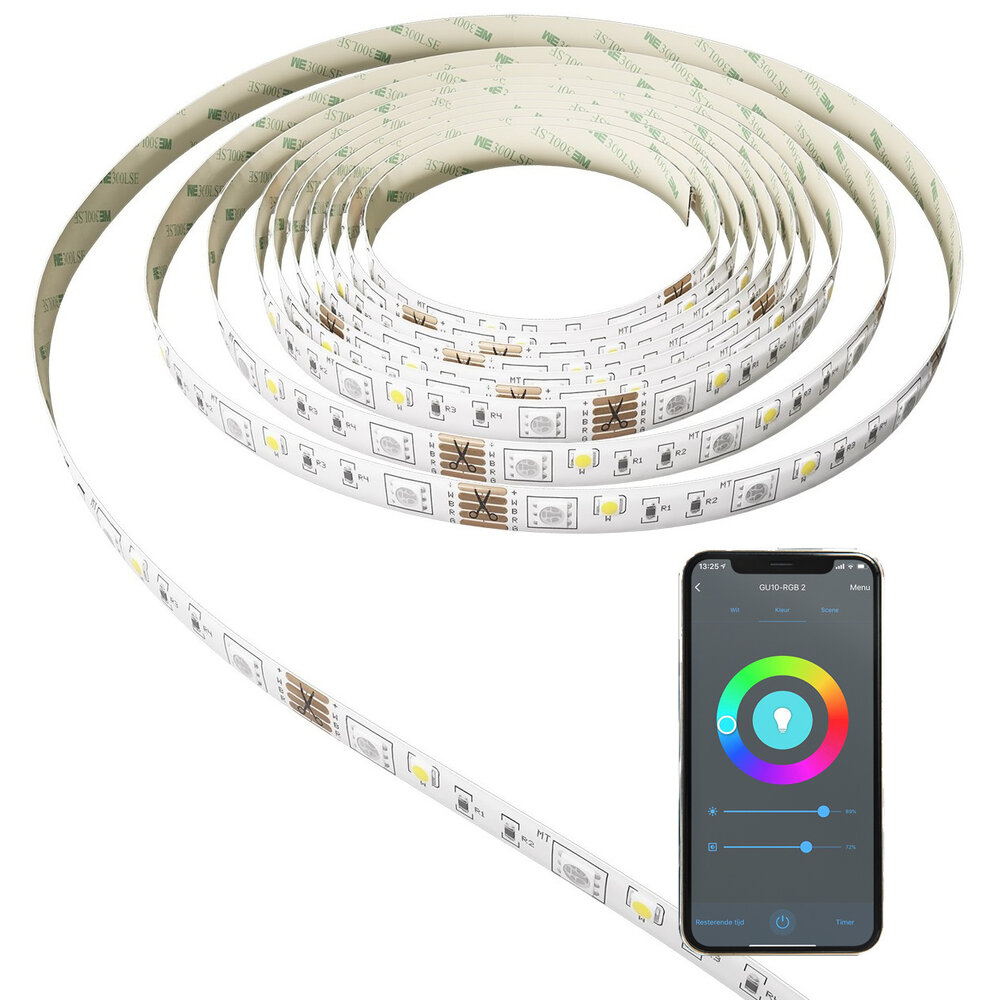 Bande LED RVB connectée 5 m, Réglettes et rubans LED