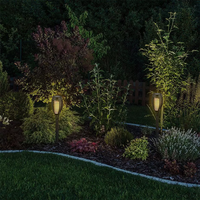 Lampesonline Torche solaire de jardin LED - Effet flamme - Capteur Jour / Nuit – 50 cm