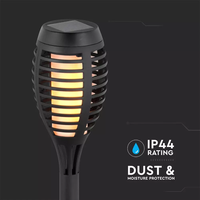 Torche solaire de jardin LED - Effet flamme - Capteur Jour / Nuit – 50 cm Lampesonline Torche solaire de jardin LED - Effet flamme - Capteur Jour / Nuit – 50 cm