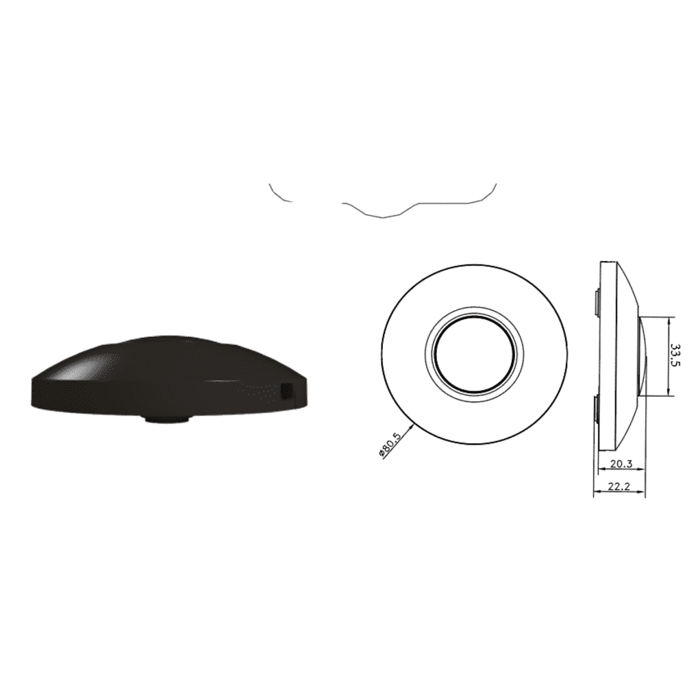 Lampesonline Variateur de sol LED - Noir - 0-50 Watt - 220-240 V - Phase Cut