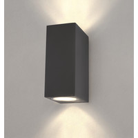 Ledvion Applique Murale LED - Cube Anthracite - Deux Faces