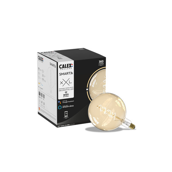 Calex Calex Ampoule Connectée Led G200 Gold 5W - Lampe Vintage
