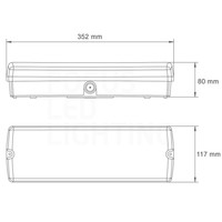 Lampesonline Luminaire de secours LED - en saillie - avec bouton de test et batterie - IP65 - 6,5W