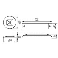 Lampesonline Ontec C - Eclairage anti-panique à LED - Encastrable - 2W