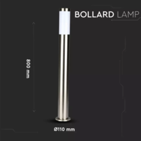 Lampe d'extérieur sur pied LED Dally L - Culot E27 - IP44 - 80cm - Acier inoxydable Lampesonline Lampe d'extérieur sur pied LED Dally L - Culot E27 - IP44 - 80cm - Acier inoxydable