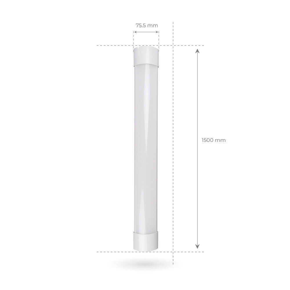 Ledvion Réglette LED 150cm - Samsung LED - 40W - 6500K - Blanc Froid - 5 ans de garantie