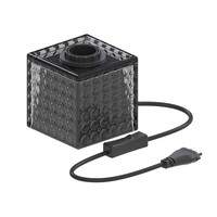 Calex Douille E27 – Douille avec Câble – Carré - Noir - Verre Calex Calex Douille E27 – Douille avec Câble – Carré - Noir - Verre