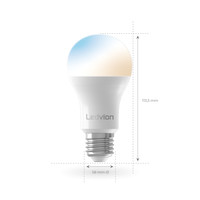 Ledvion Smart CCT E27 Ampoule  LED - 2700-6500K - Wifi - Dimmable - 8W - 10 pièces