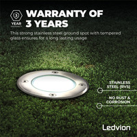 Spot encastrable de sol - Exterieur - IP67 - GU10 Ledvion Spot encastrable de sol - Exterieur - IP67 - GU10