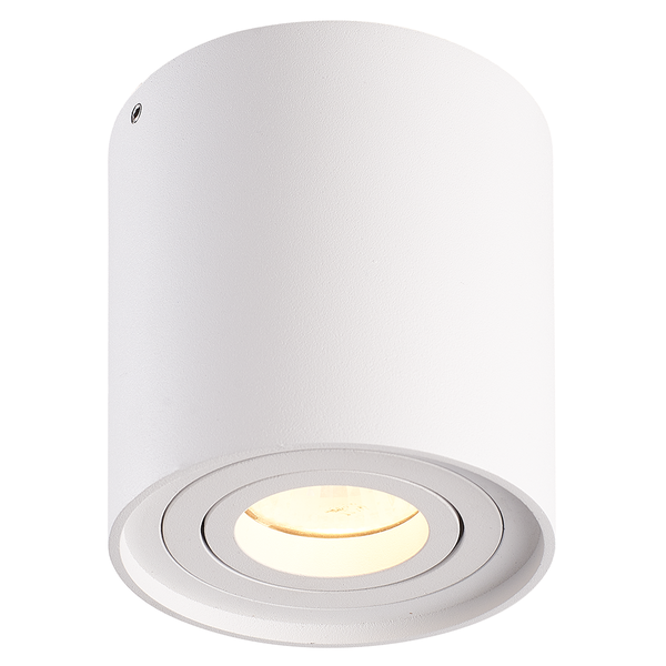 Spot LED plat 5W perçage 60 mm inclinable carré blanc ou noir dimmable
