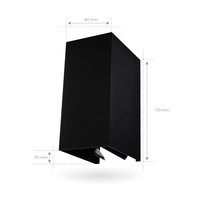 Ledvion Applique murale extérieure LED - Cube – 3000K – 9W - IP54