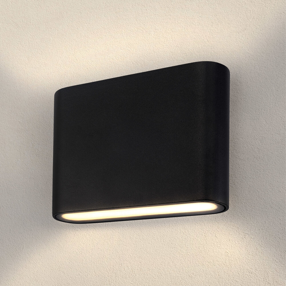 Ledvion Applique murale extérieure LED - Mira S Noir – 3000K – 6W - IP54