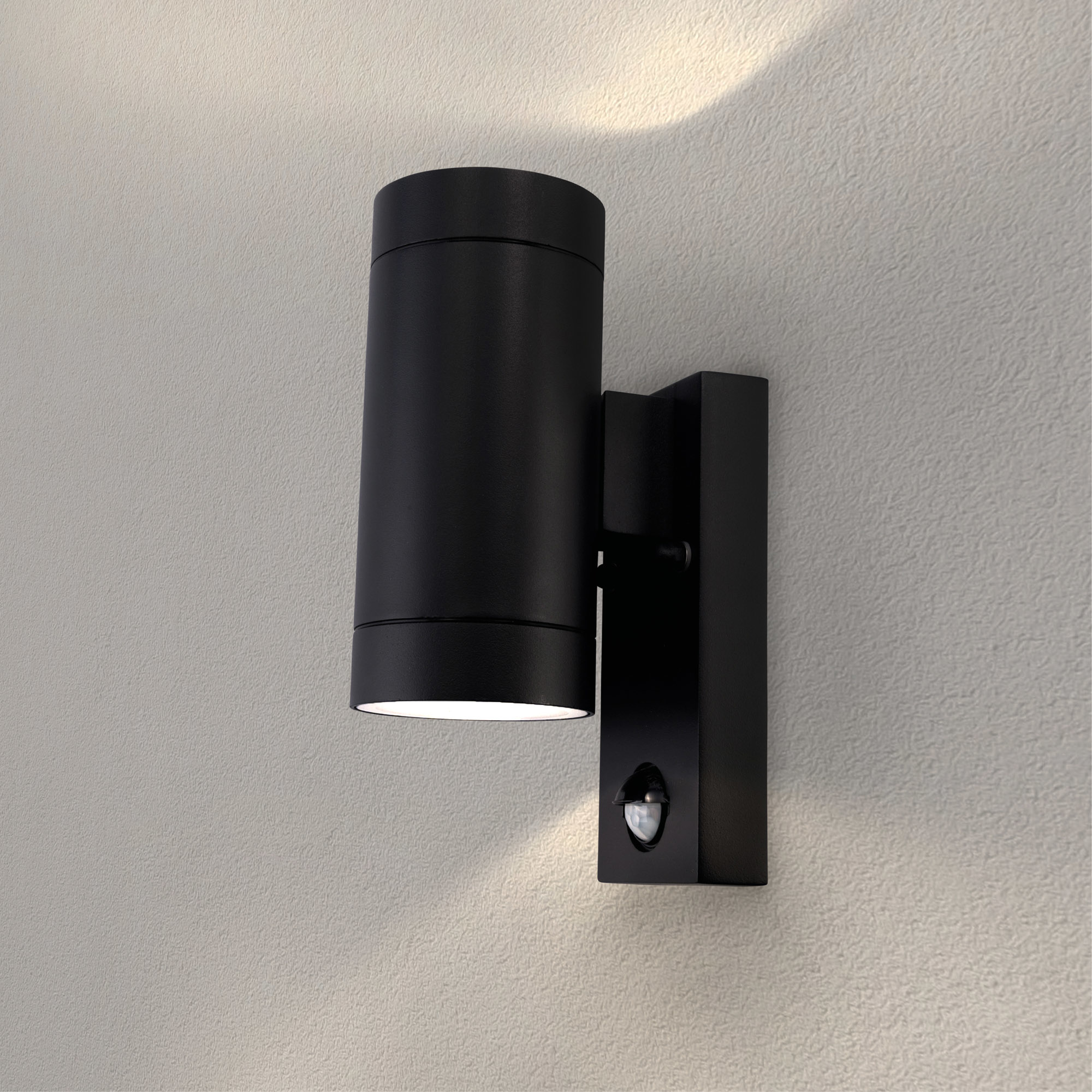 Applique Murale LED avec Détecteur de mouvement - Nova Noir - GU10