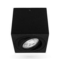 Lampesonline Spot LED Dimmable - Noir – Inclinable - Carré - IP20 - 5W - 2700K